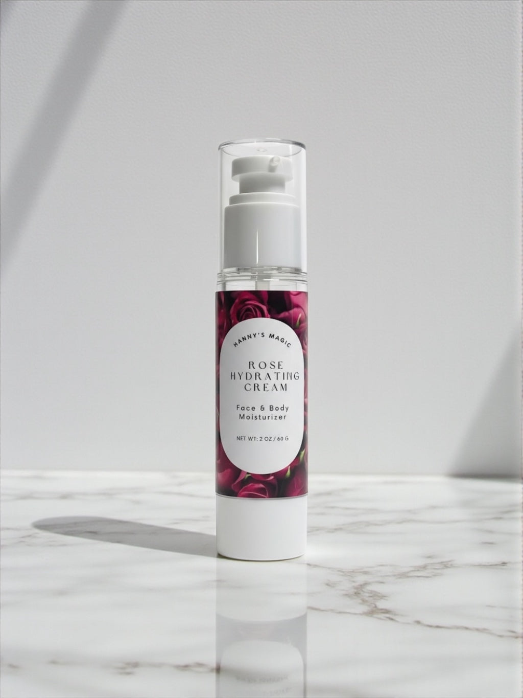 Rose Hydrating Cream – Natural Face & Body Moisturizer for Dry & Sensitive Skin (2 oz)