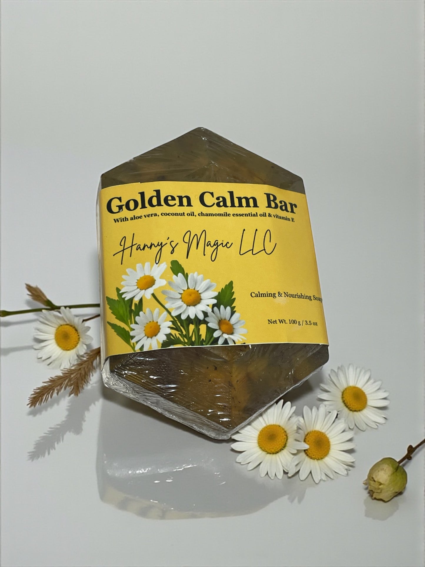 Golden Calm Bar – Chamomile & Calendula Soap for Sensitive Skin