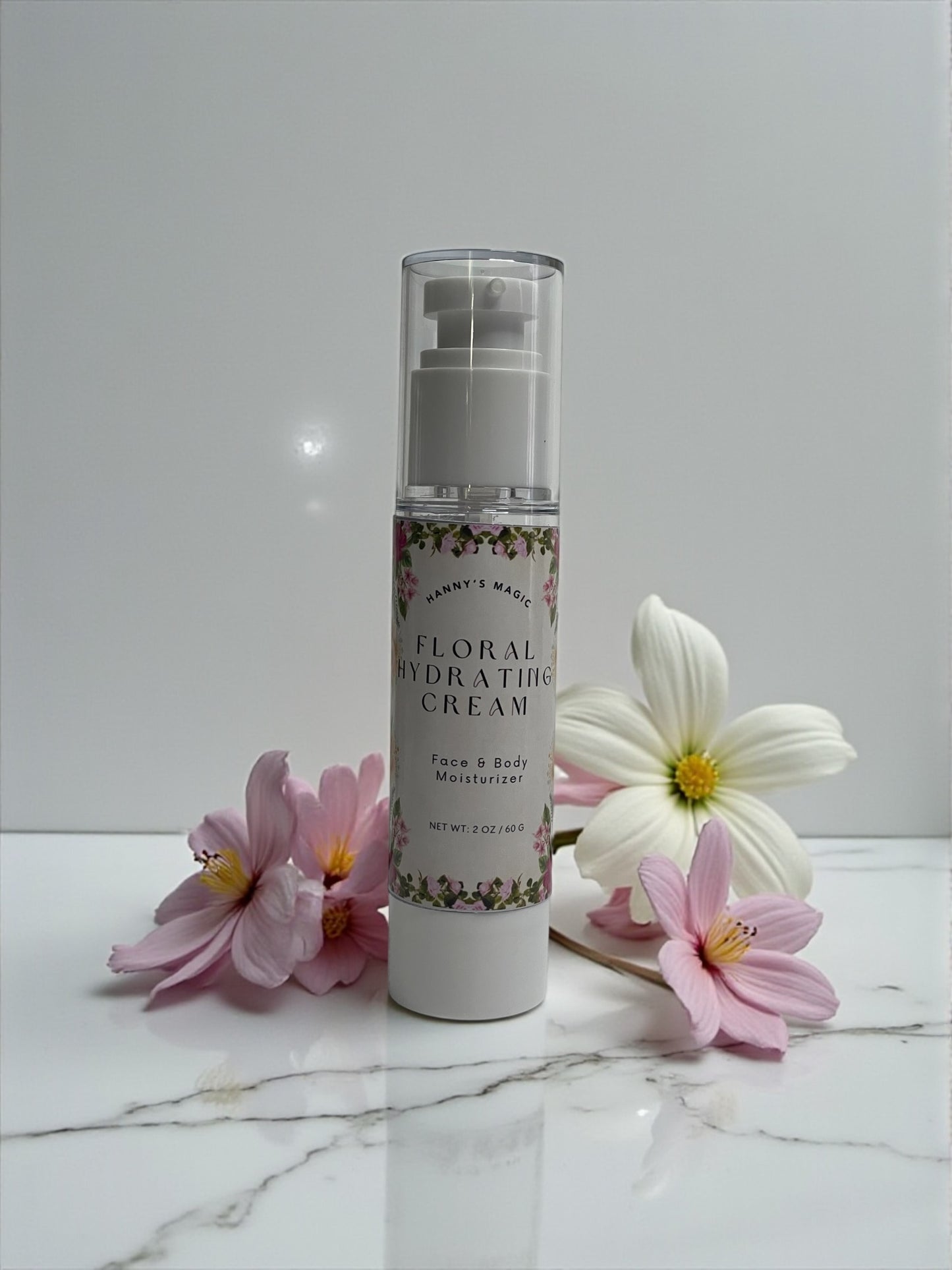 Floral Hydrating Cream – Natural Face & Body Moisturizer (2 oz)