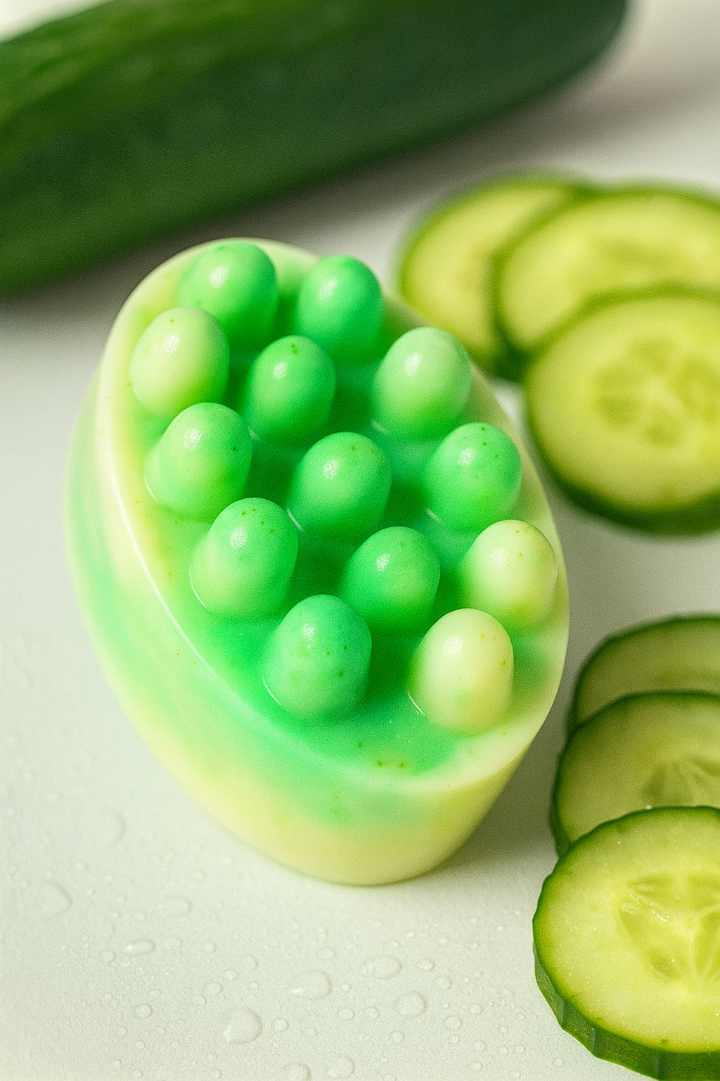 Handmade Cucumber Aloe Soap, Hydrating Face and Body Cleanser
