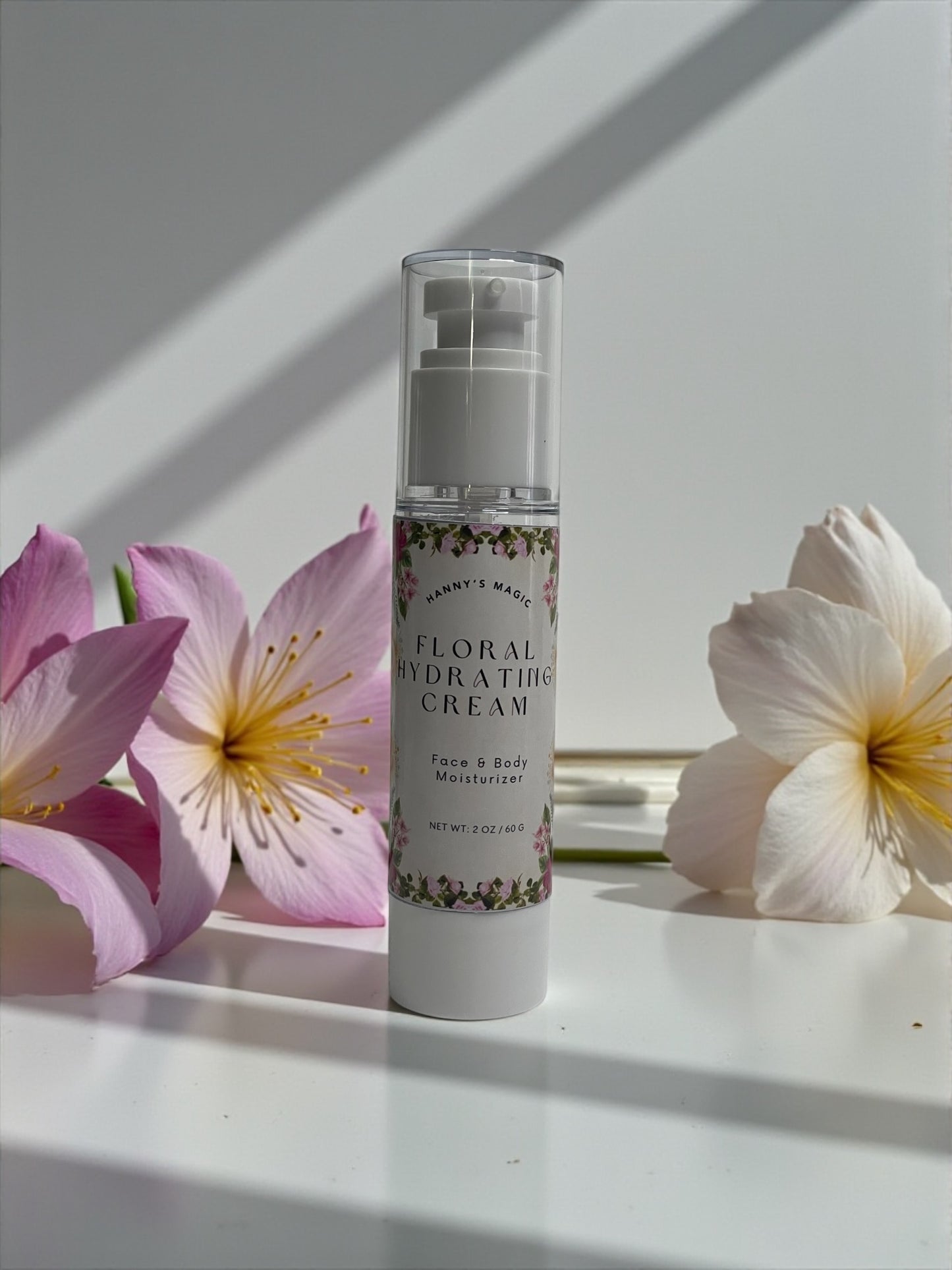 Floral Hydrating Cream – Natural Face & Body Moisturizer (2 oz)