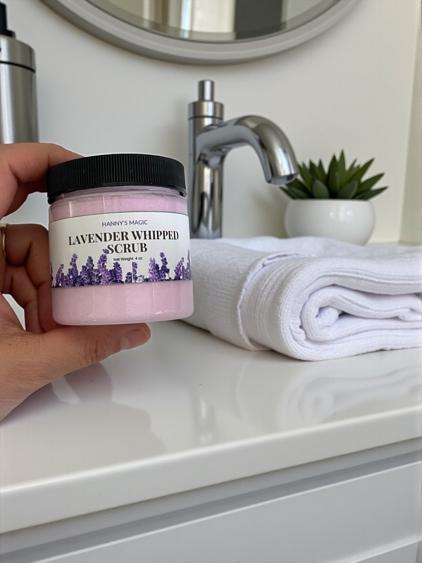 Lavender Whipped Scrub – Gentle Exfoliating Whipped Soap