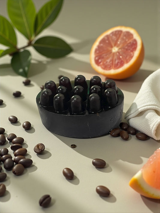 Coffee Exfoliating Soap | Handmade Shea Butter Artisan Stone Bar