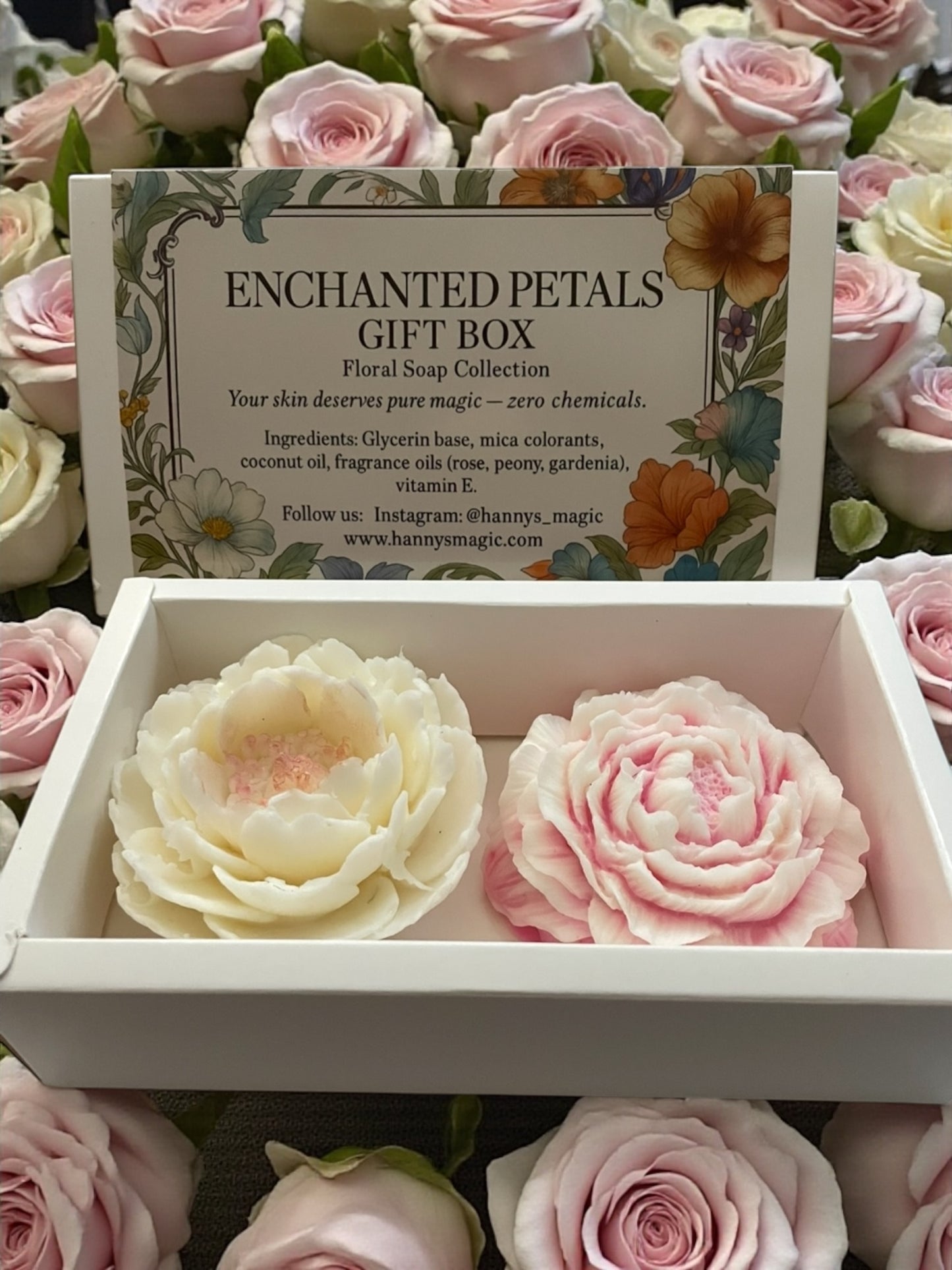 Enchanted Petals Gift Box — Floral Soap Duo
