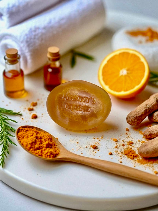 Solar Spell| Turmeric Loofah Soap | Handmade Brightening Exfoliating Bar