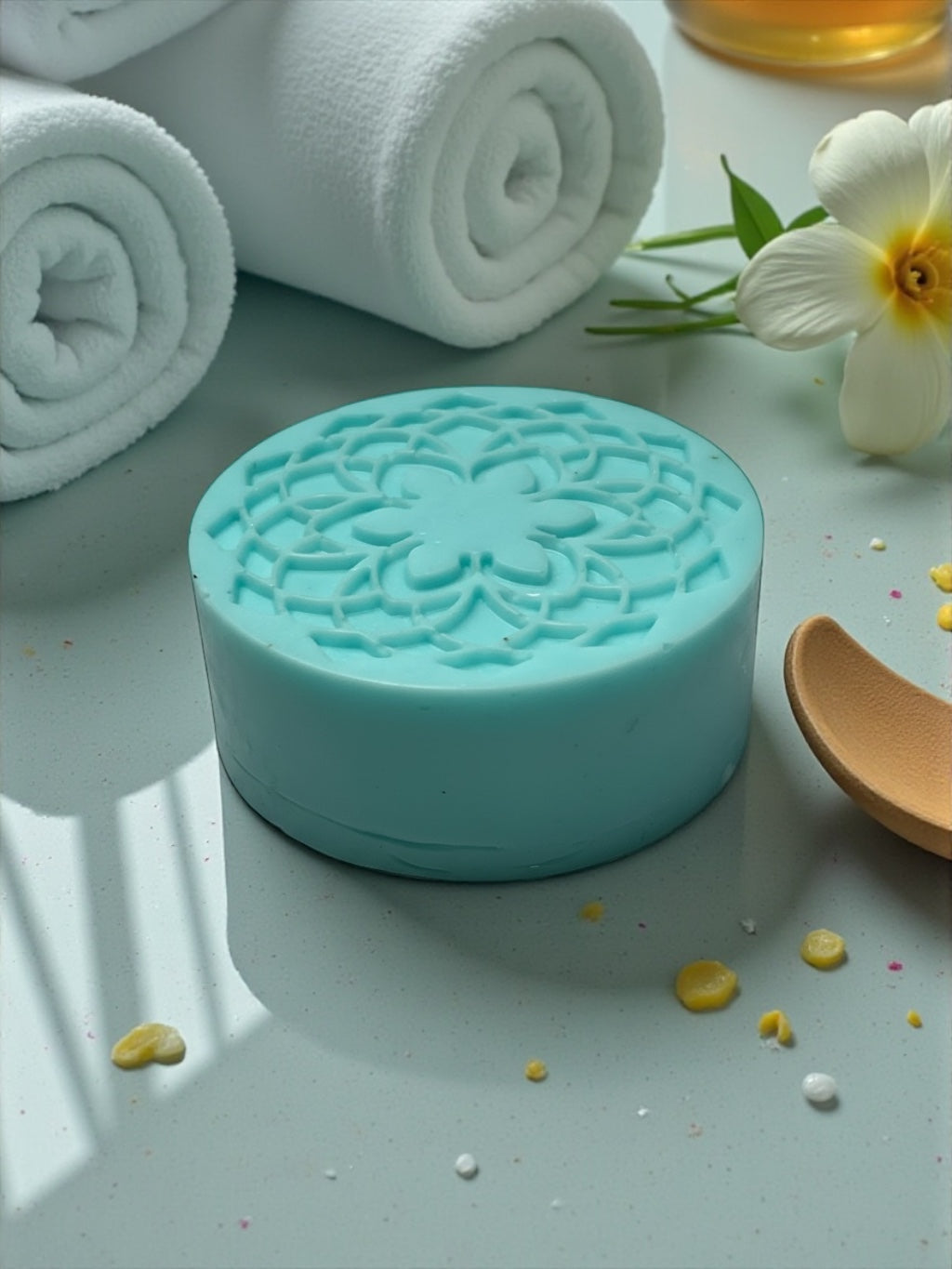 Blue Serenity Bar – Calming Soap with White Clay, Honey & Sweet Almond Oil