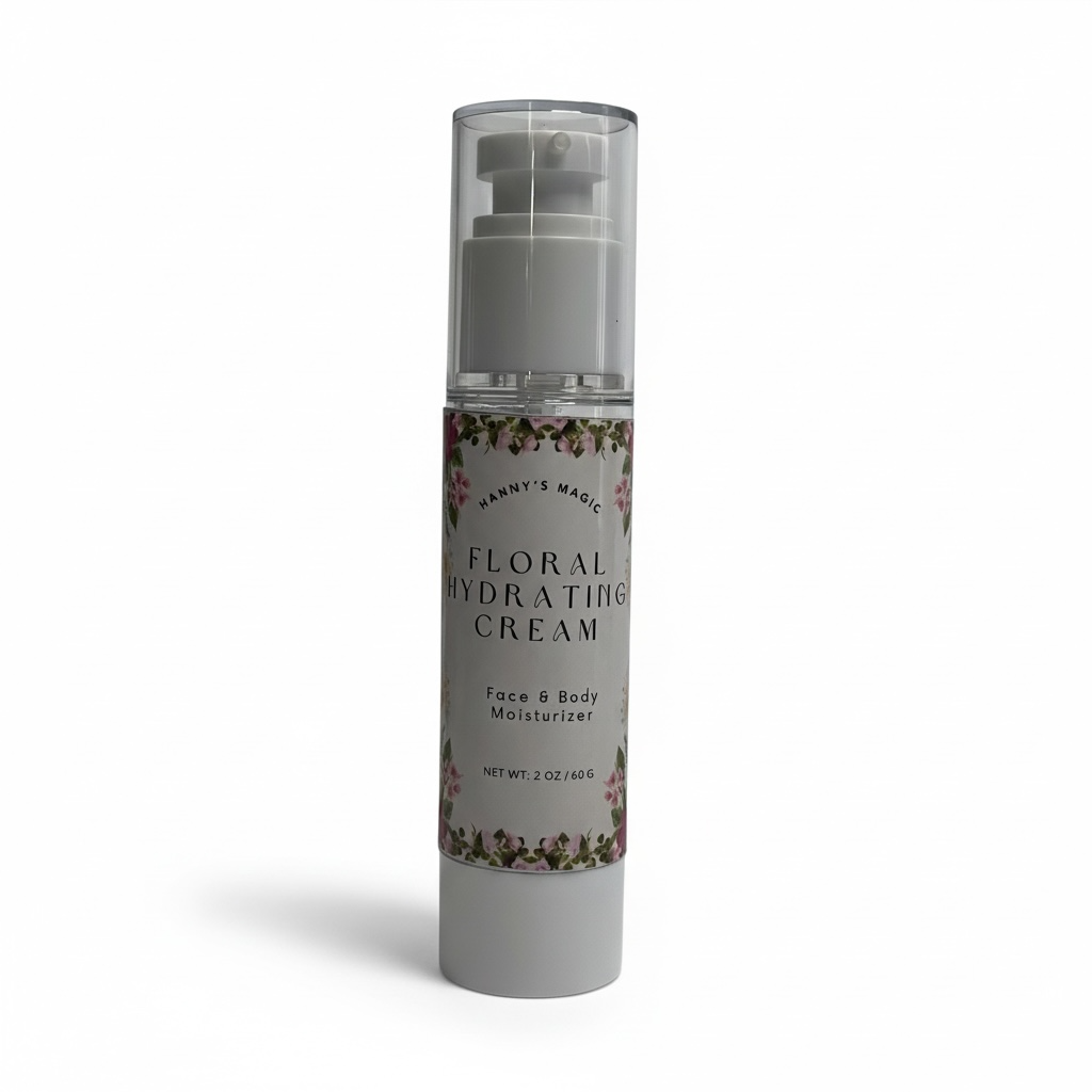 Floral Hydrating Cream – Natural Face & Body Moisturizer (2 oz)