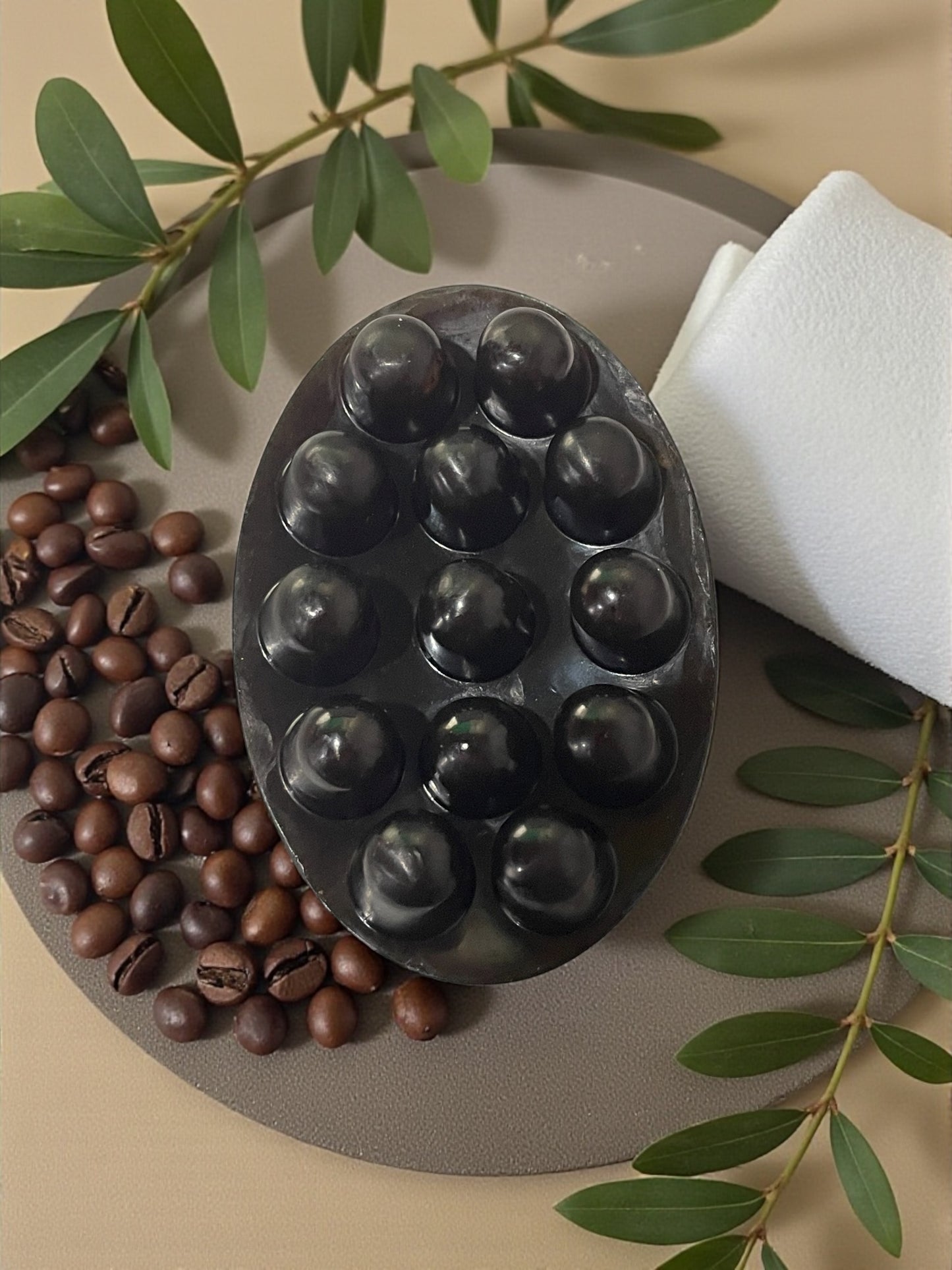 Coffee Exfoliating Soap | Handmade Shea Butter Artisan Stone Bar