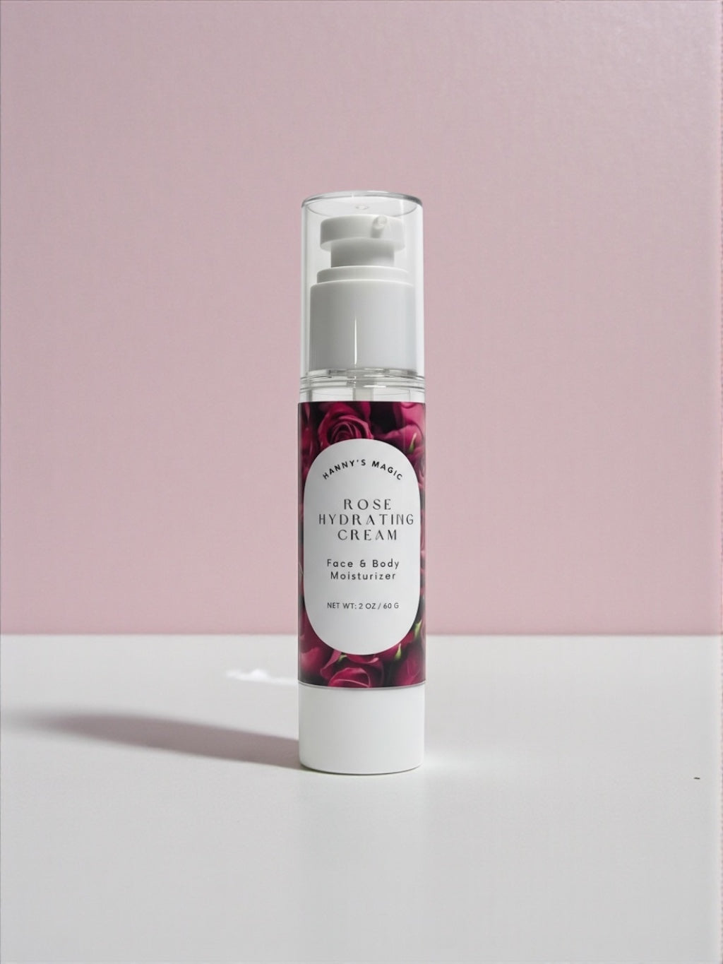 Rose Hydrating Cream – Natural Face & Body Moisturizer for Dry & Sensitive Skin (2 oz)