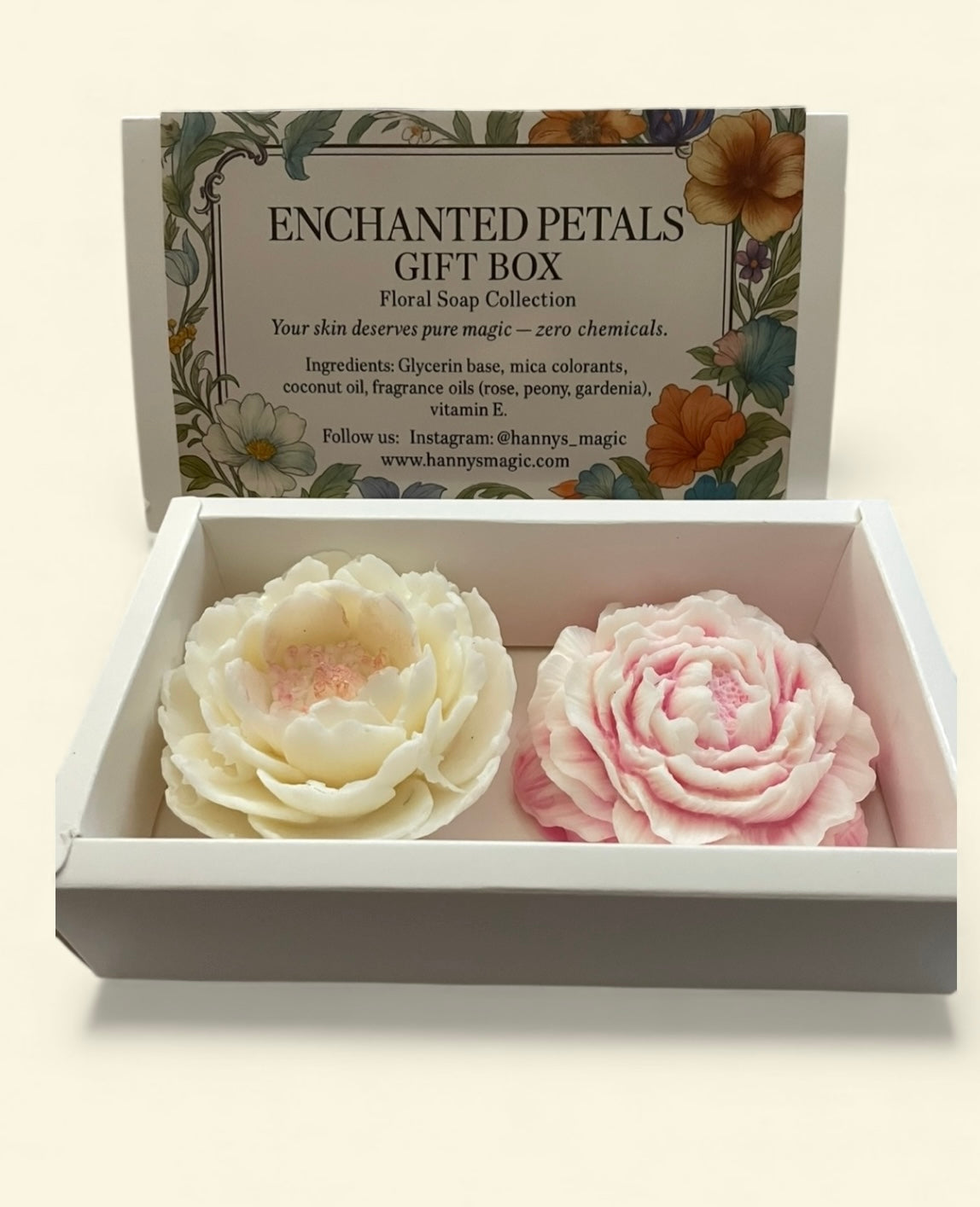 Enchanted Petals Gift Box — Floral Soap Duo