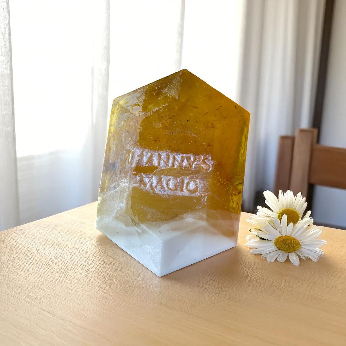 Golden Calm Bar – Chamomile & Calendula Soap for Sensitive Skin