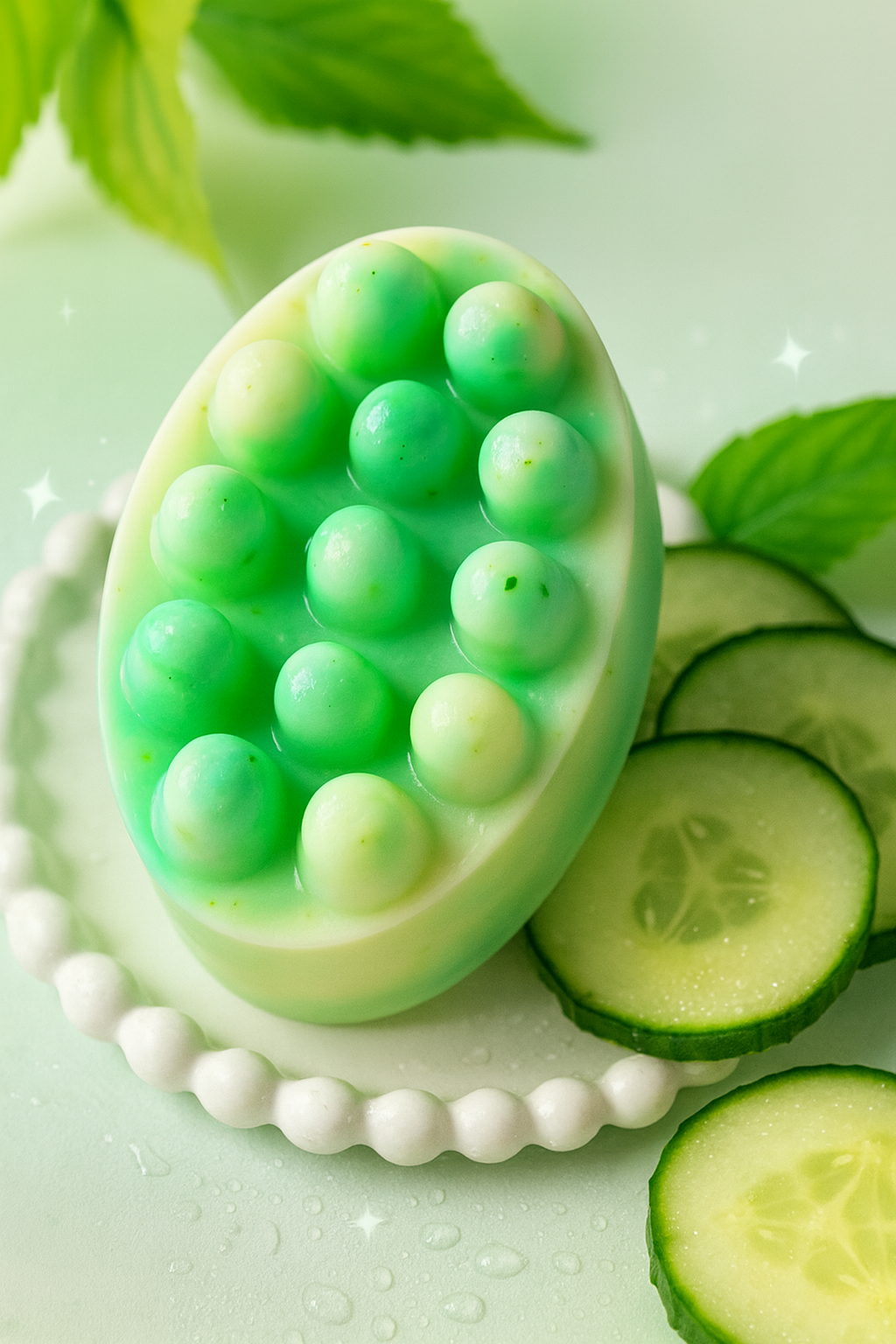 Handmade Cucumber Aloe Soap, Hydrating Face and Body Cleanser