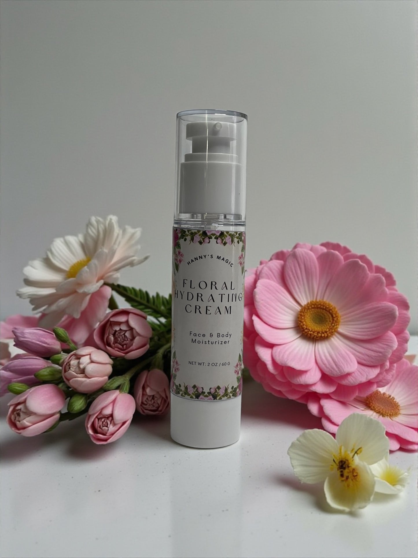 Floral Hydrating Cream – Natural Face & Body Moisturizer (2 oz)