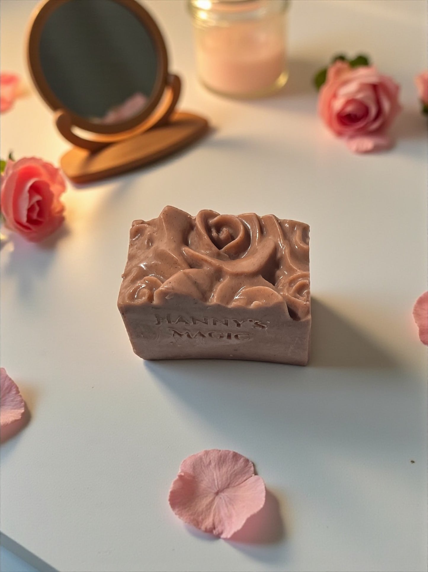 Pink Opal Gem Soap | Handmade Rosehip Bar | Natural Glow & Renewal | Hanny’s Magic