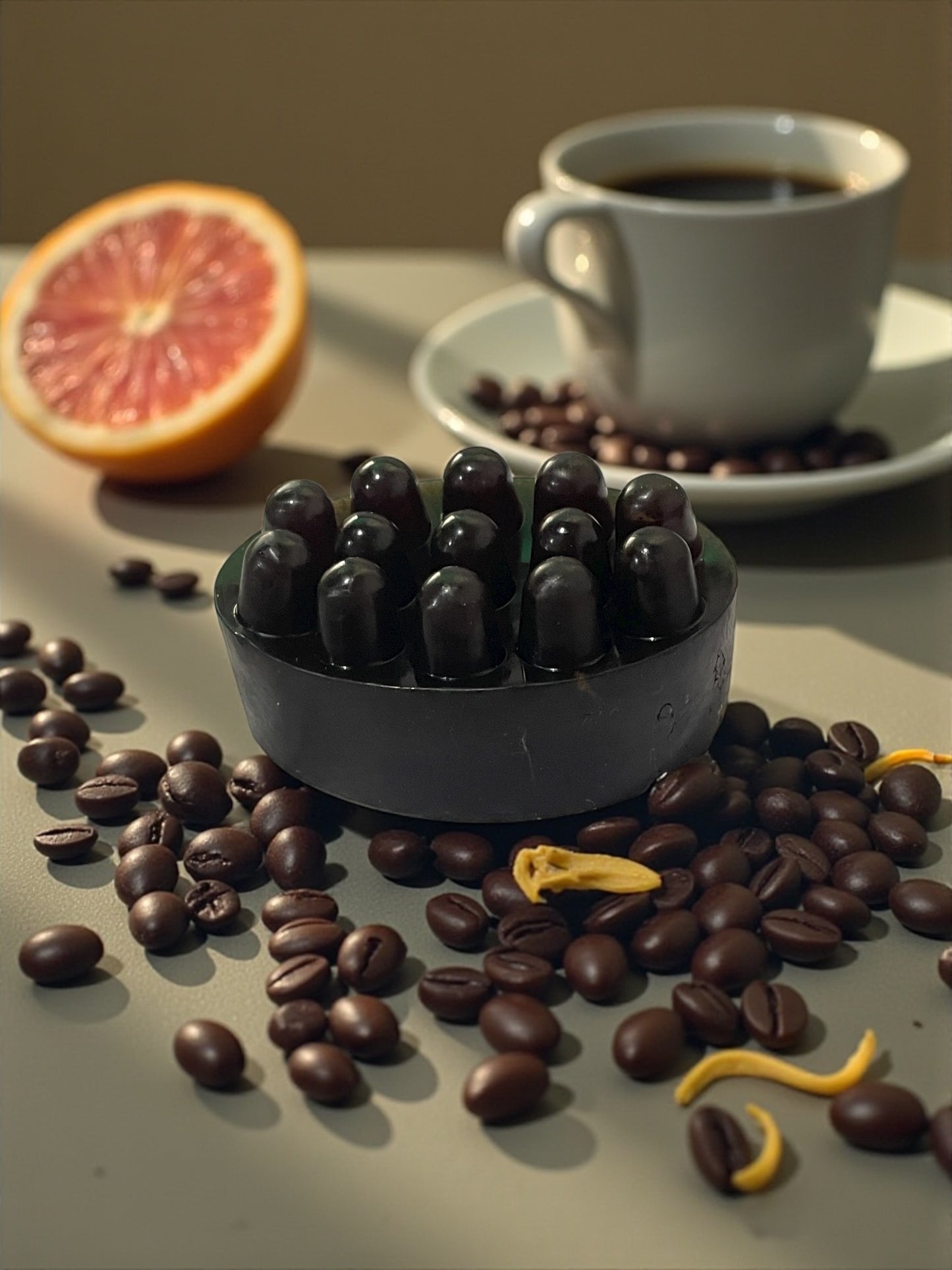 Coffee Exfoliating Soap | Handmade Shea Butter Artisan Stone Bar