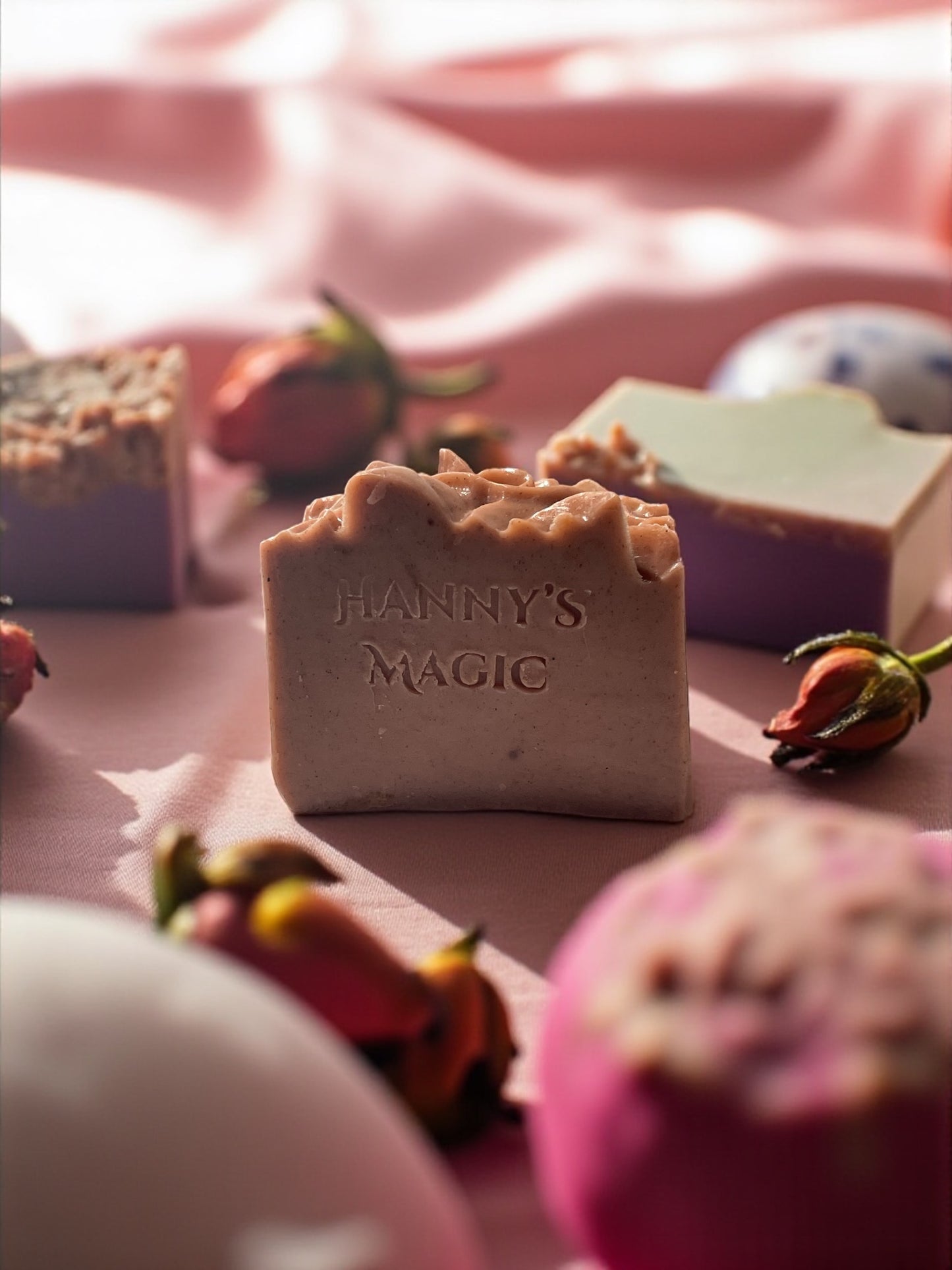 Pink Opal Gem Soap | Handmade Rosehip Bar | Natural Glow & Renewal | Hanny’s Magic