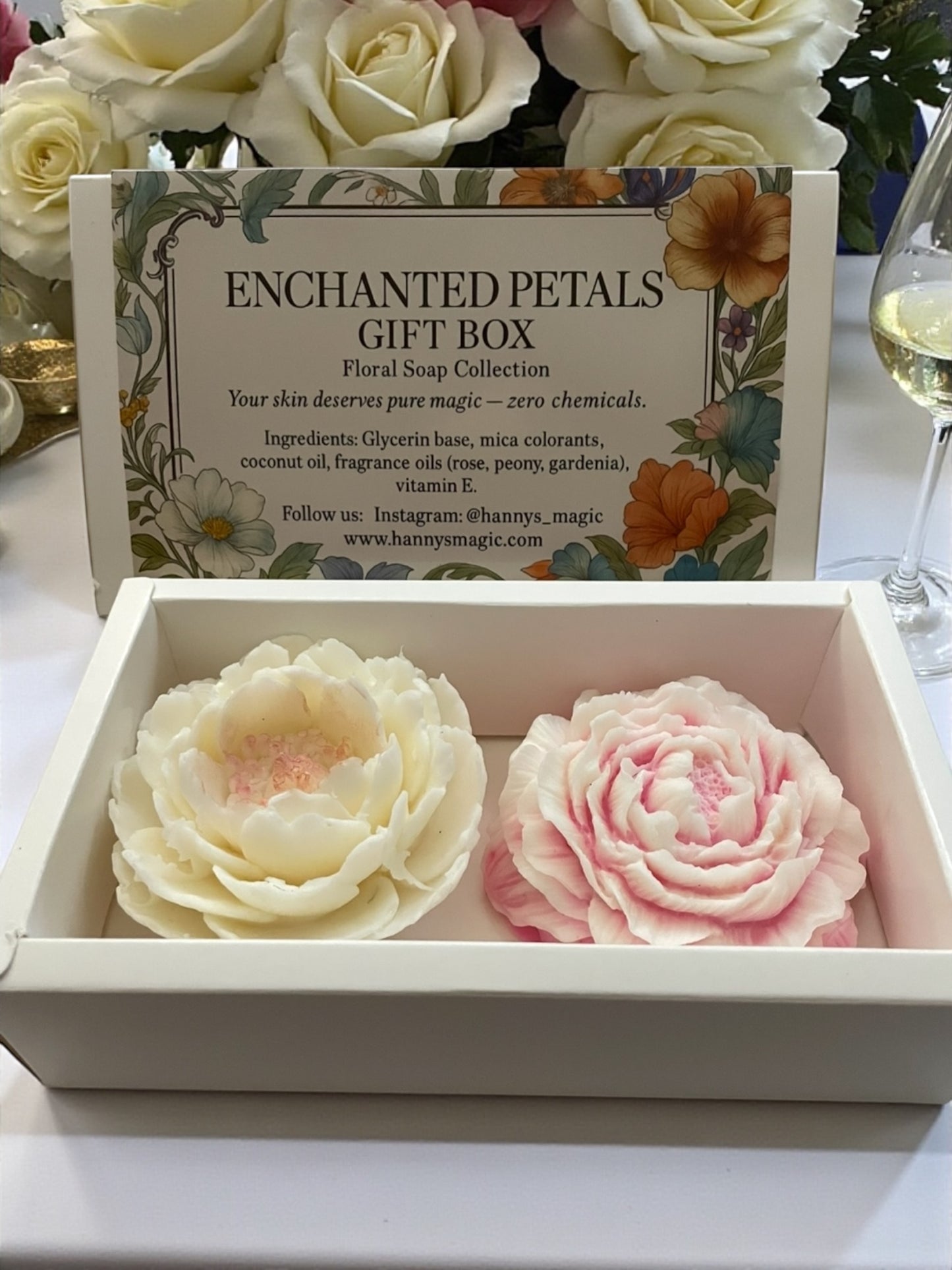 Enchanted Petals Gift Box — Floral Soap Duo