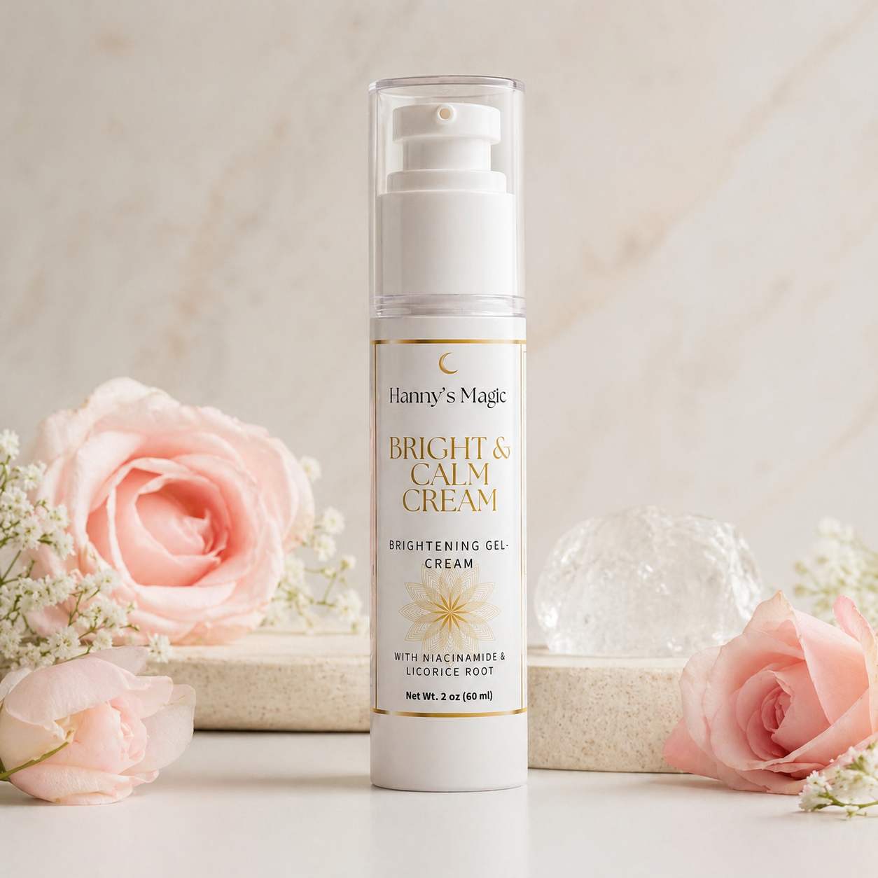 Bright & Calm Cream | Niacinamide & Licorice Brightening Gel Cream for Sensitive Skin