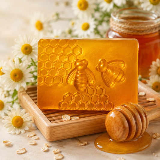 Honey Celestial Bar – Natural Moisturizing Soap with Almond Oil & Vitamin E | Handmade Honey Soap for Sensitive Skin