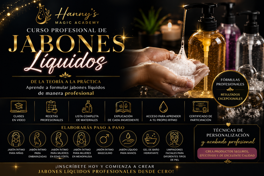 Curso Profesional de Jabones Líquidos | Hanny’s Magic Academy
