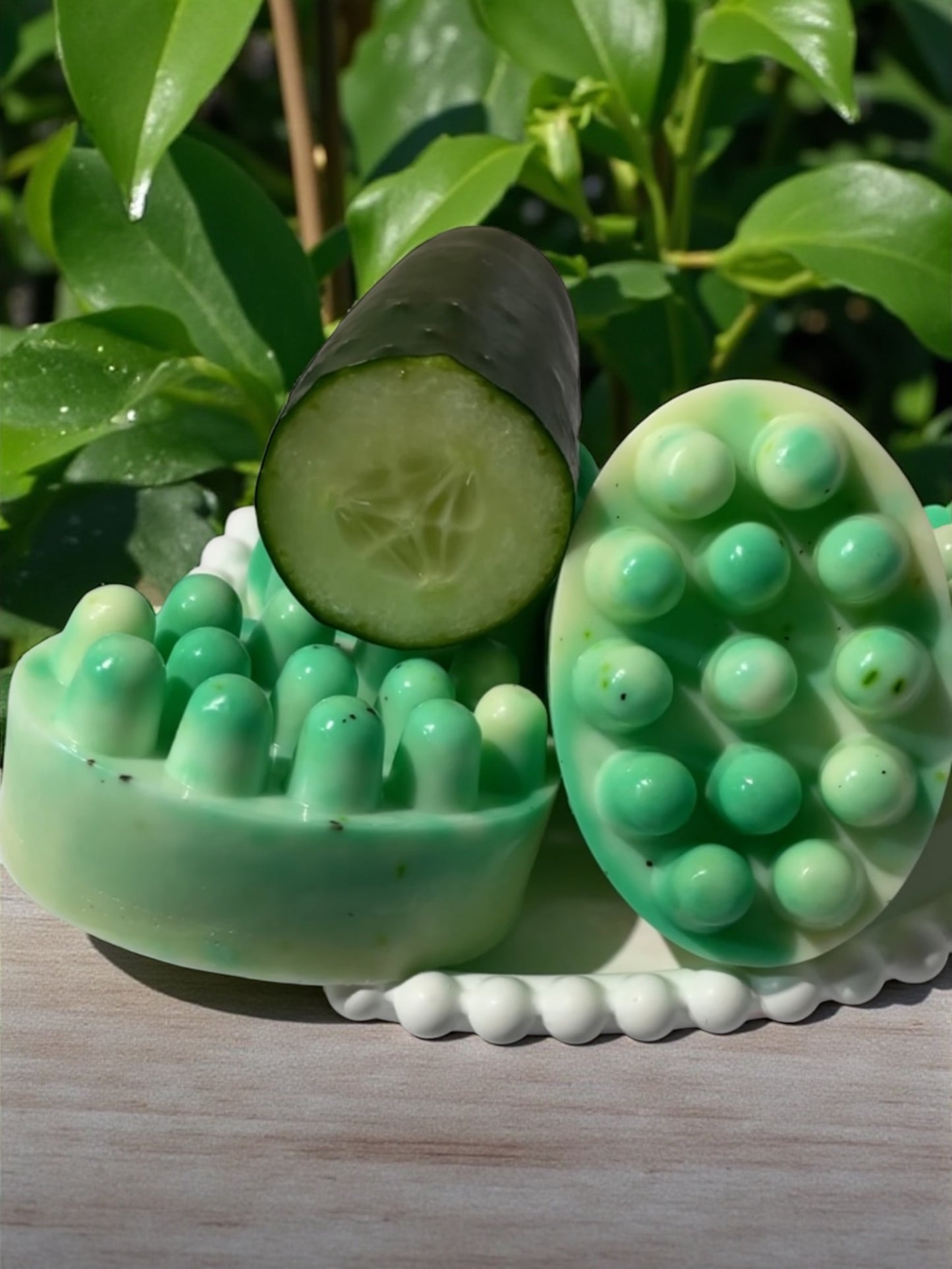 Handmade Cucumber Aloe Soap, Hydrating Face and Body Cleanser