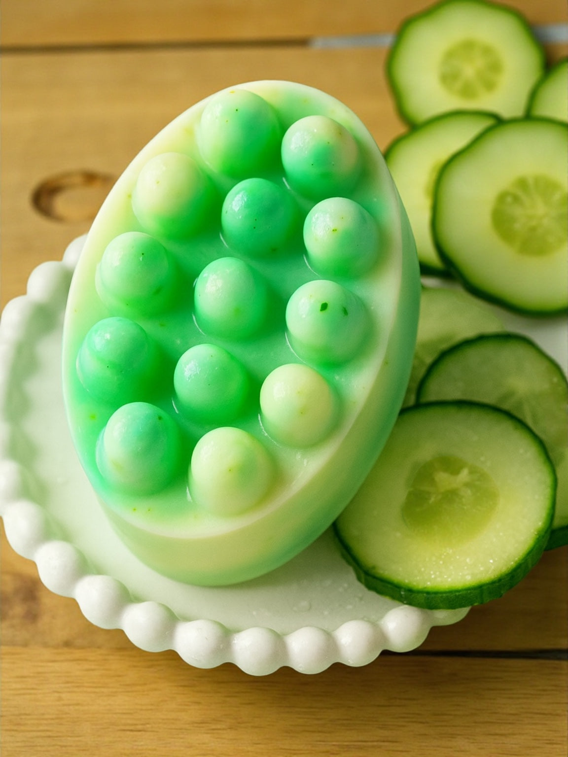 Handmade Cucumber Aloe Soap, Hydrating Face and Body Cleanser