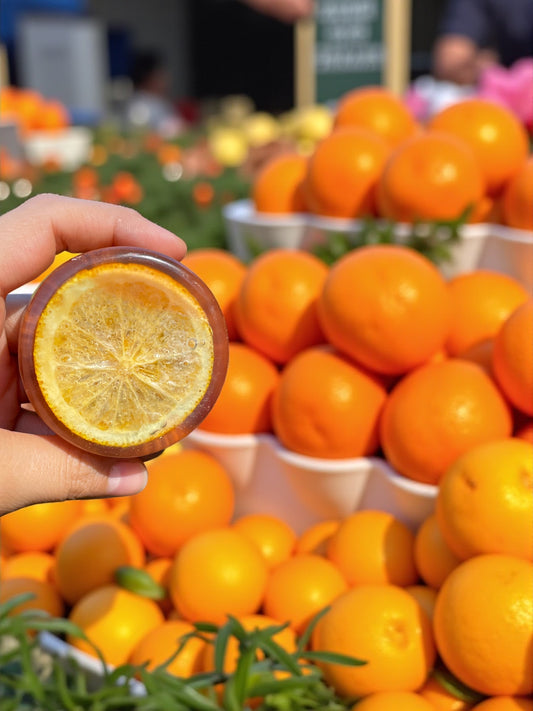 Handmade Orange Loofah Soap Bar with Aloe Vera and Coconut Oil