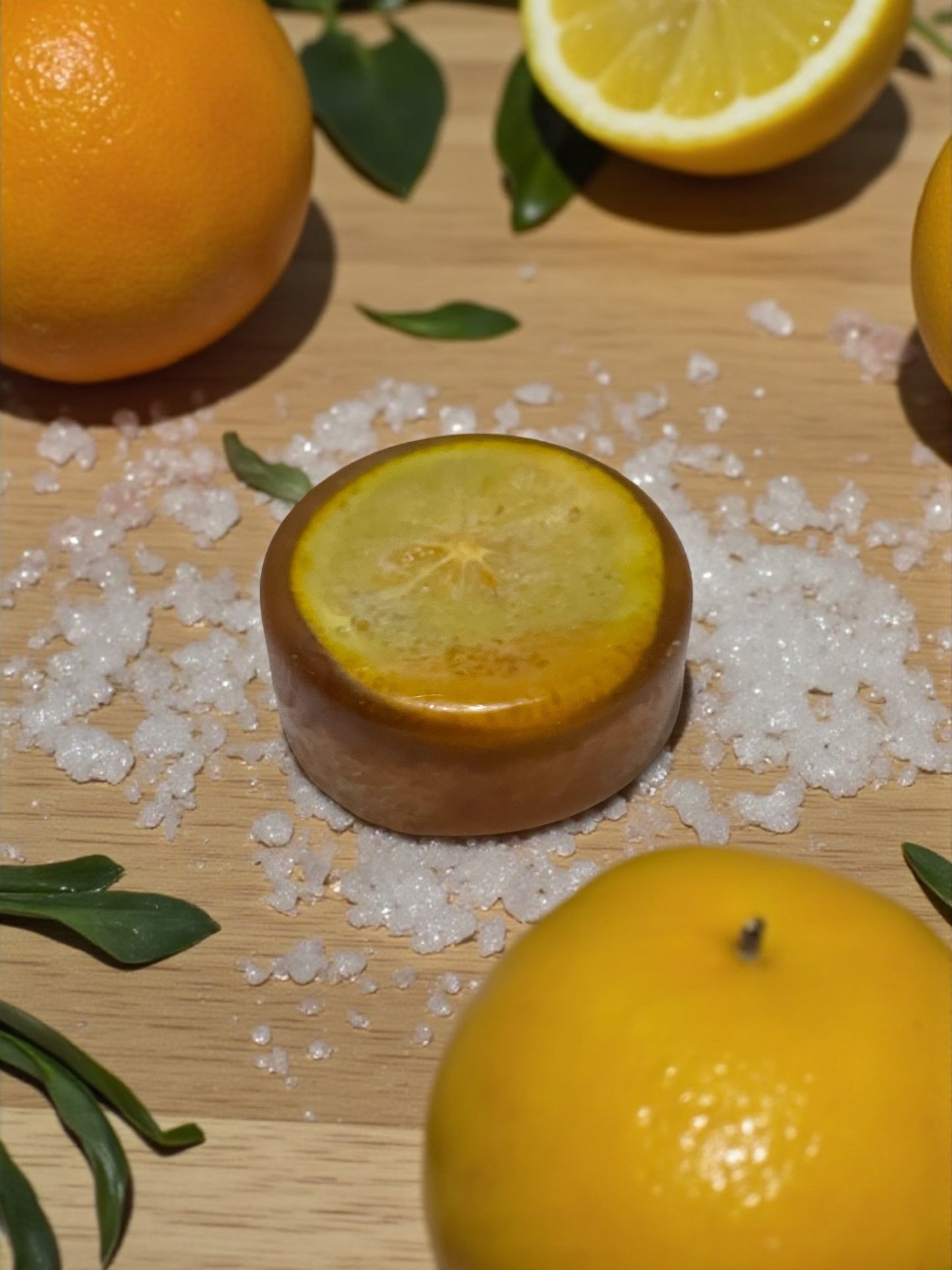 Handmade Orange Loofah Soap Bar with Aloe Vera and Coconut Oil