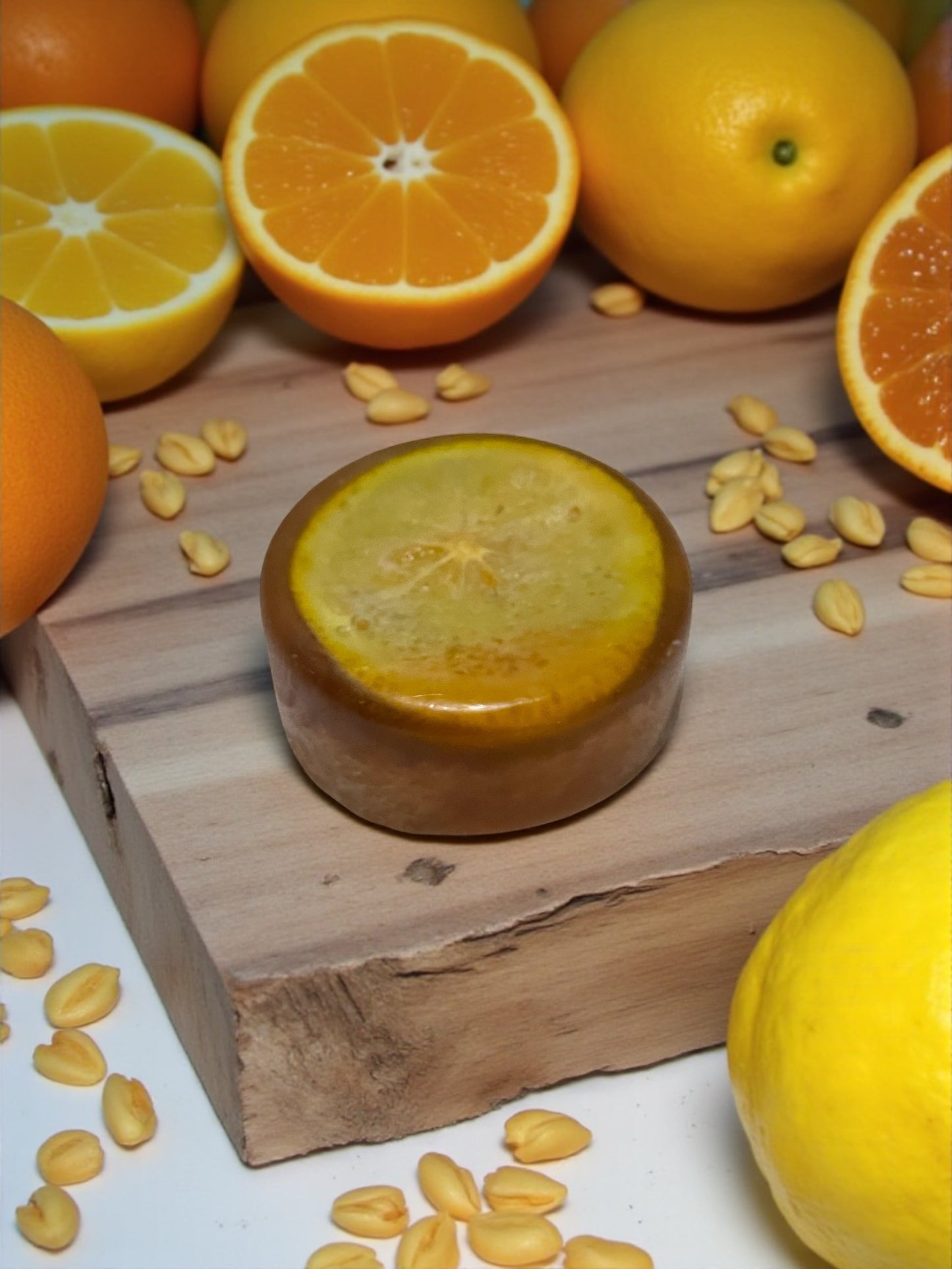 Handmade Orange Loofah Soap Bar with Aloe Vera and Coconut Oil