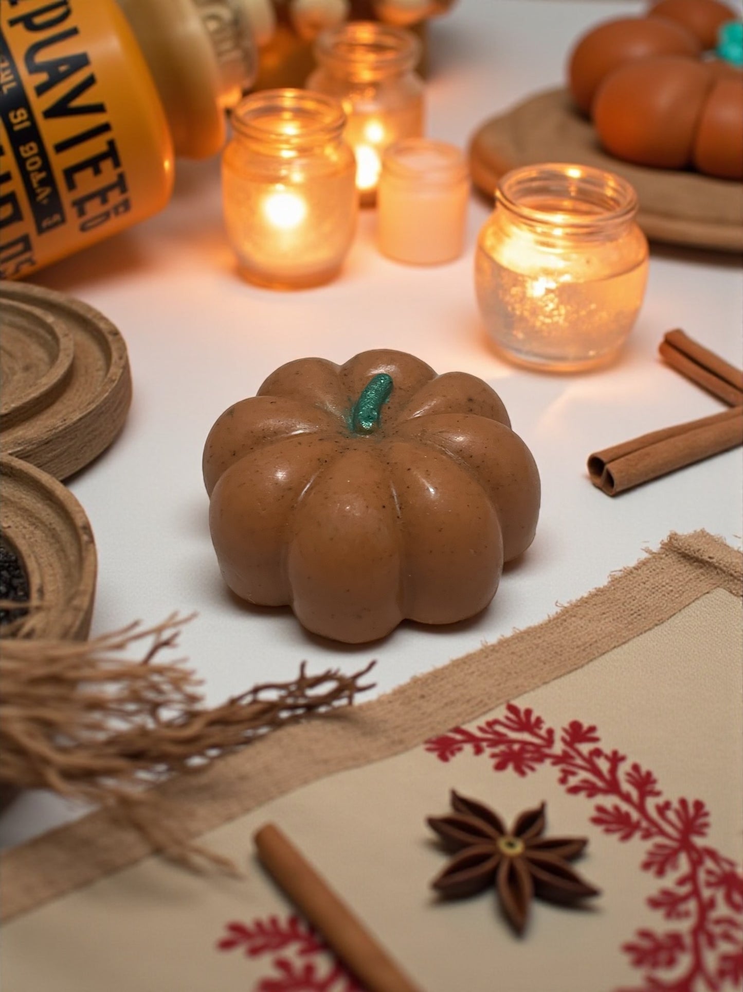 Handmade Pumpkin Spice Soap Bar: Shea Butter, Cinnamon & Coconut Oil